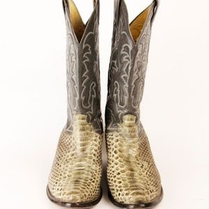 Justin Western Python Leather Boots